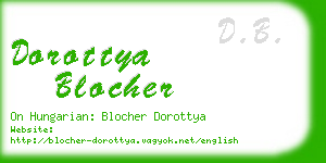 dorottya blocher business card